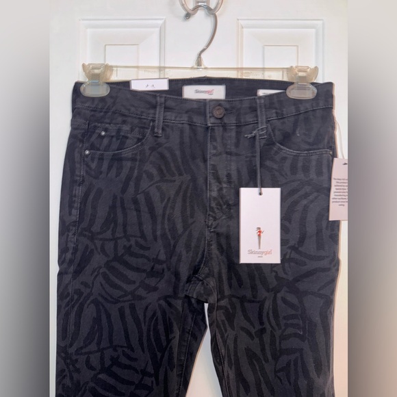 SkinnyGirl Black Paul Zebra Printed High-Rise Skinny Jeans, NEW with Tags - Picture 10 of 16